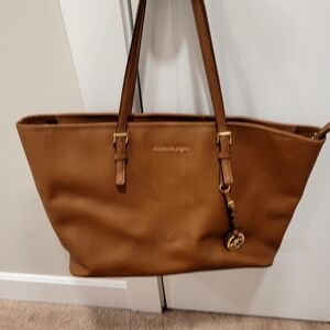 Michael Kors Brown Leather Tote Bag